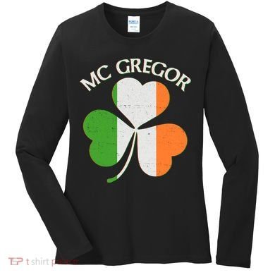 McGregor Irish Flag Clover Women's Long Sleeve Shirt