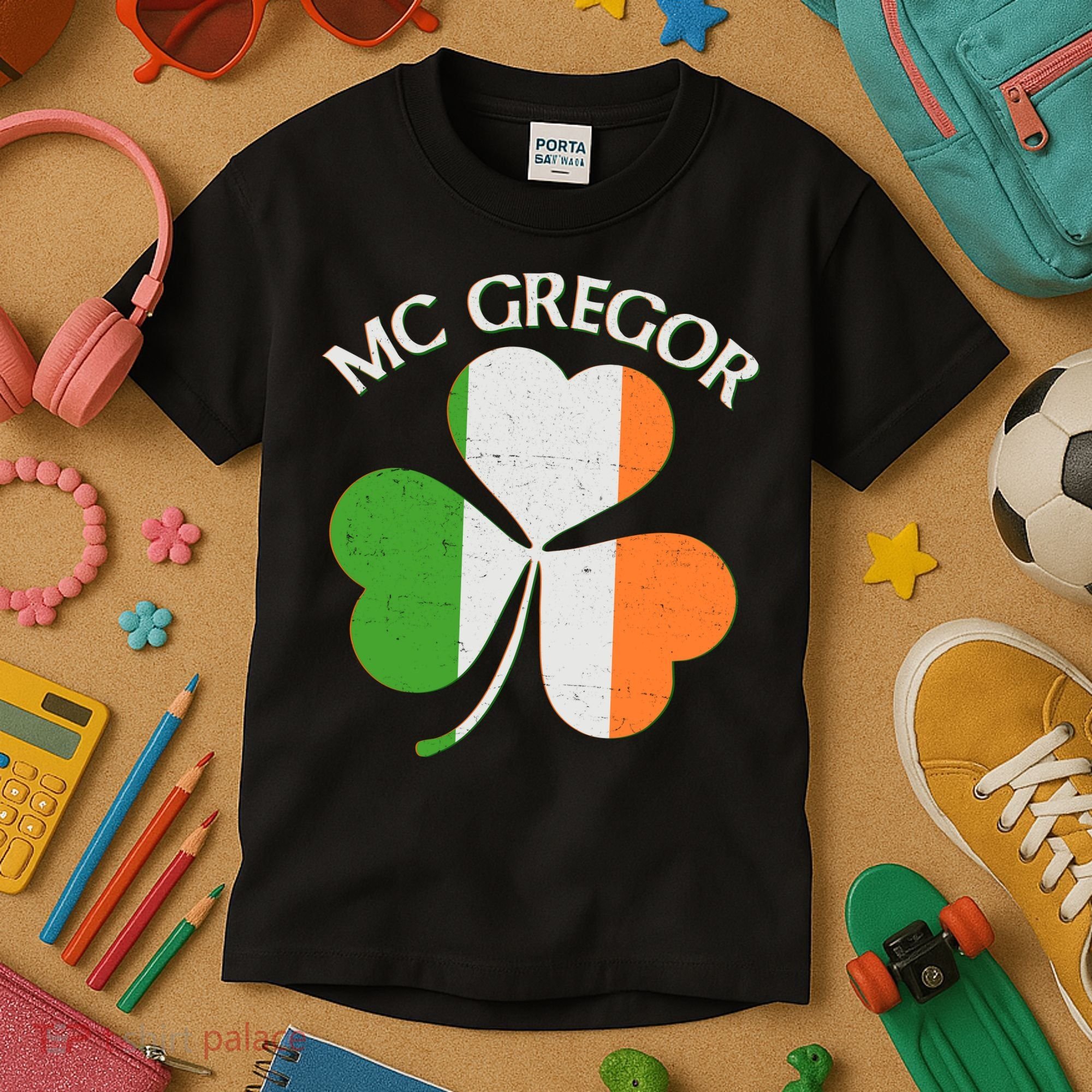McGregor Irish Flag Clover Kids T-Shirt