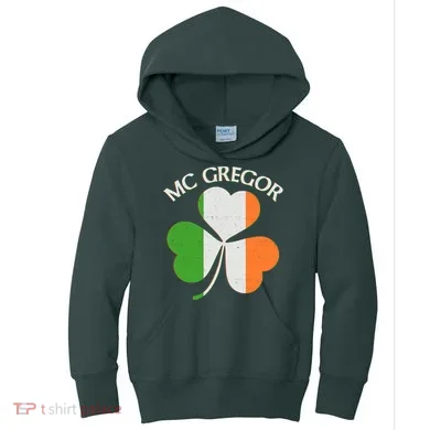 McGregor Irish Flag Clover Kids Hoodie