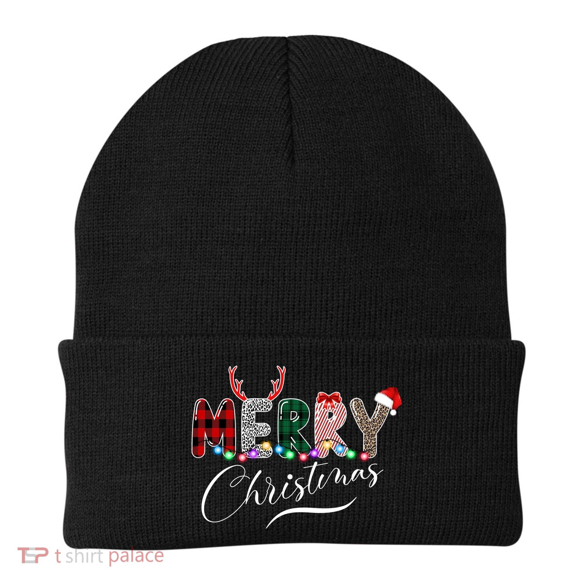 Merry Christmas Holiday Cute Patterns Beanie