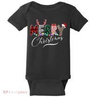 Merry Christmas Holiday Cute Patterns Baby Bodysuit thumb 0