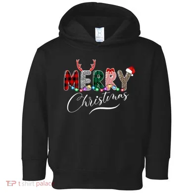Merry Christmas Holiday Cute Patterns Toddler Hoodie