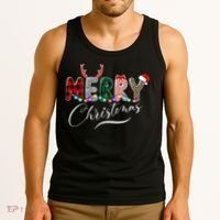 Merry Christmas Holiday Cute Patterns Tank Top thumb 3