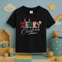 Merry Christmas Holiday Cute Patterns Toddler T-Shirt thumb 3