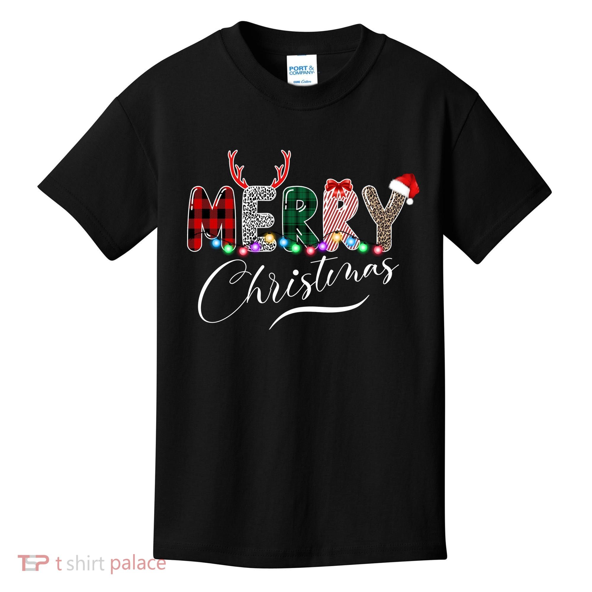 Merry Christmas Holiday Cute Patterns Kids T-Shirt