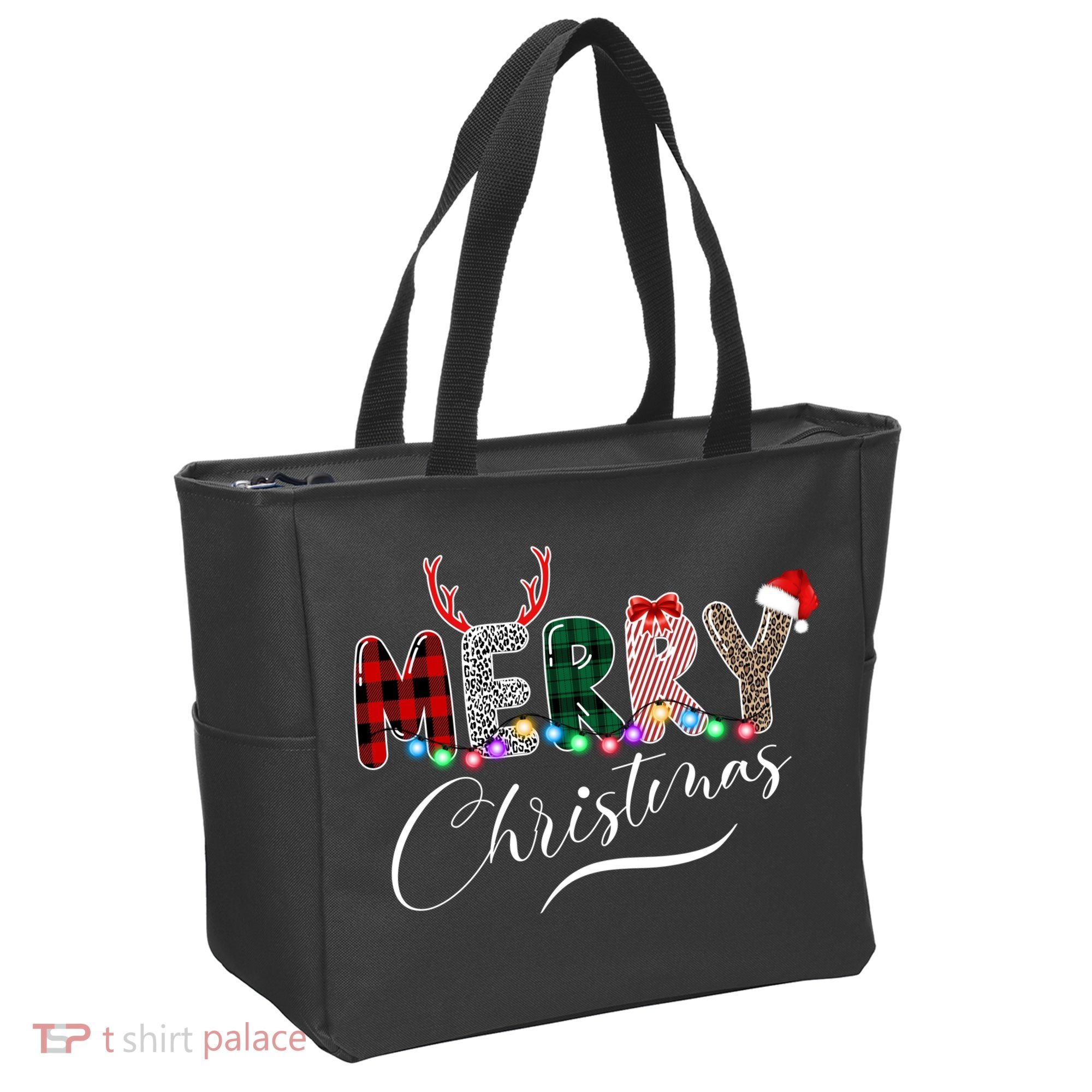 Merry Christmas Holiday Cute Patterns Tote Bag