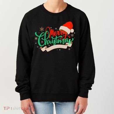 Merry Christmas Holiday Santa Snowflake Women's Sweatshirt