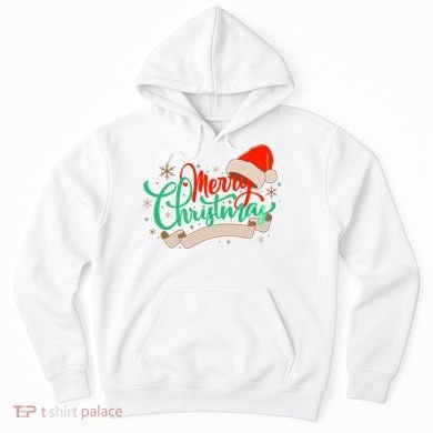 Merry Christmas Holiday Santa Snowflake Hoodie