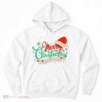 Merry Christmas Holiday Santa Snowflake Hoodie thumb 0