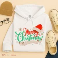 Merry Christmas Holiday Santa Snowflake Hoodie thumb 4