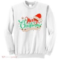Merry Christmas Holiday Santa Snowflake Sweatshirt thumb 0