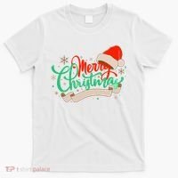 Merry Christmas Holiday Santa Snowflake T-Shirt thumb 0