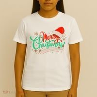 Merry Christmas Holiday Santa Snowflake T-Shirt thumb 4