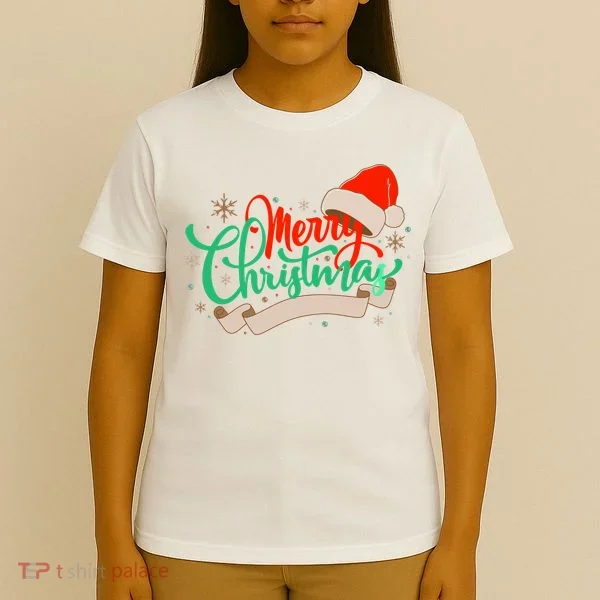 Merry Christmas Holiday Santa Snowflake T-Shirt