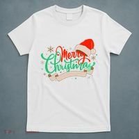 Merry Christmas Holiday Santa Snowflake T-Shirt thumb 5