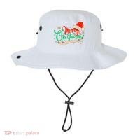 Merry Christmas Holiday Santa Snowflake Bucket Hat thumb 0
