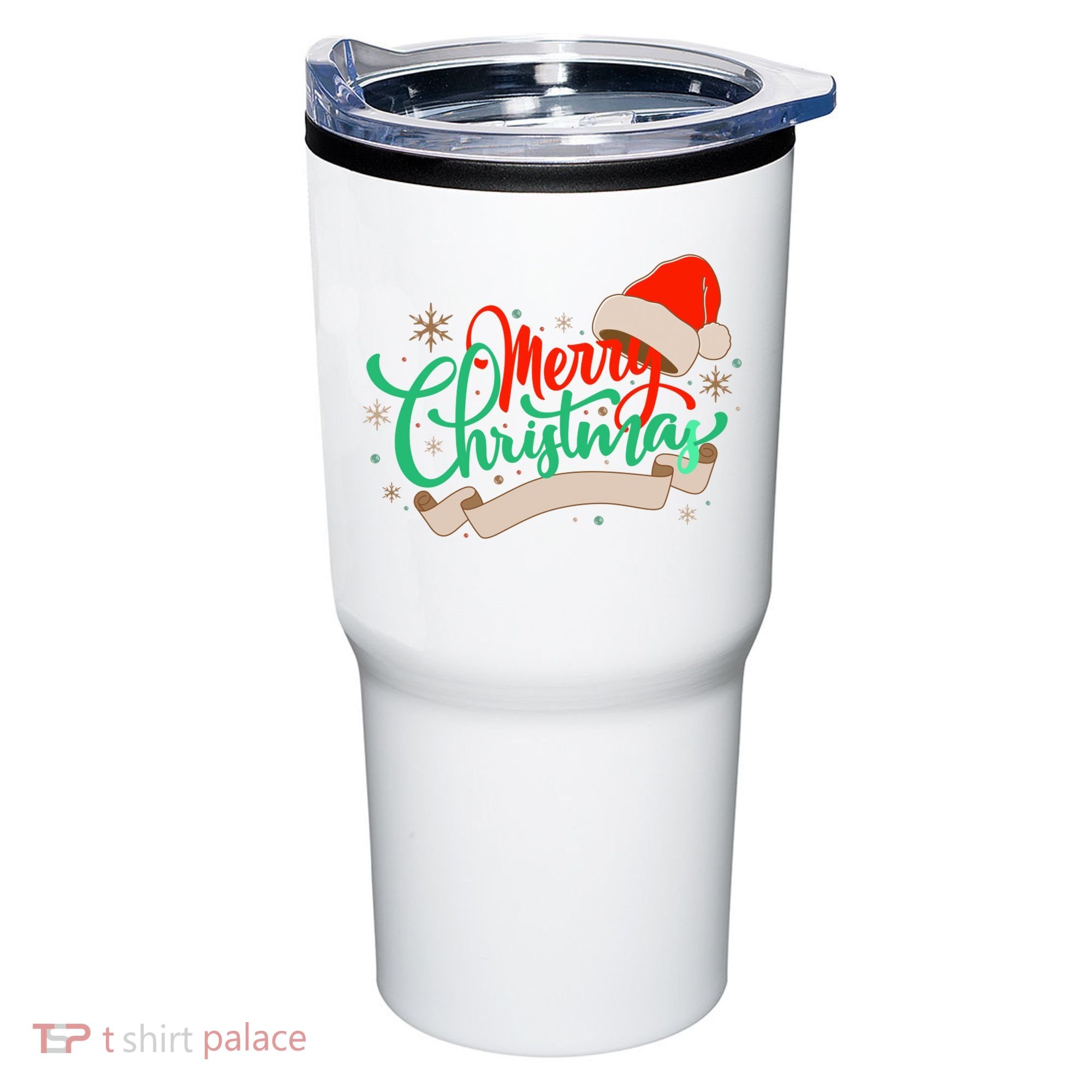 Merry Christmas Holiday Santa Snowflake Tumbler