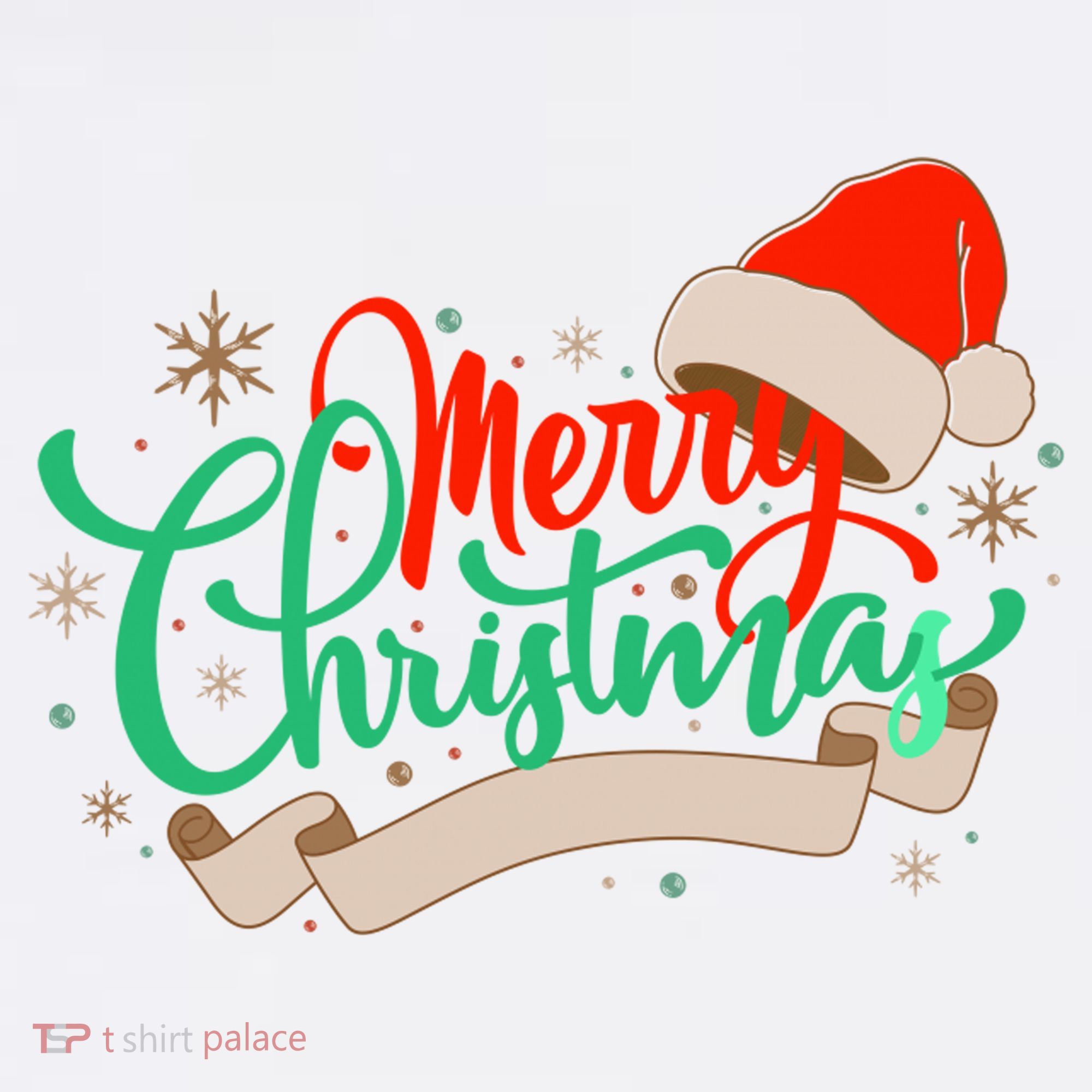 Merry Christmas Holiday Santa Snowflake Mousepad