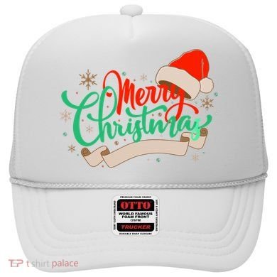 Merry Christmas Holiday Santa Snowflake Hat