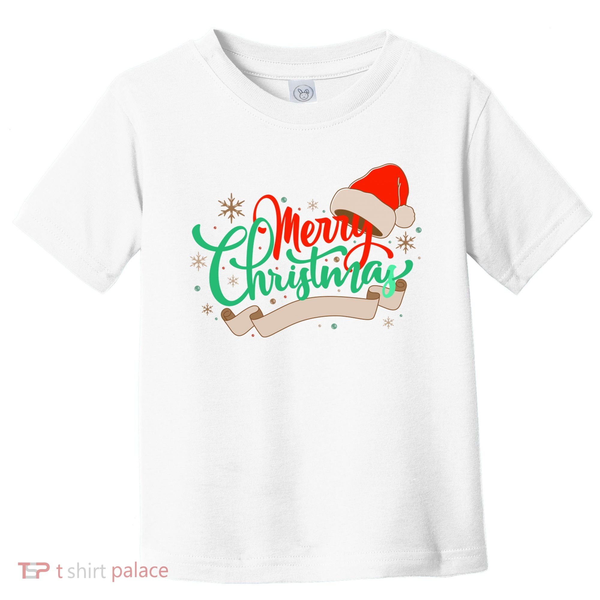 Merry Christmas Holiday Santa Snowflake Toddler T-Shirt