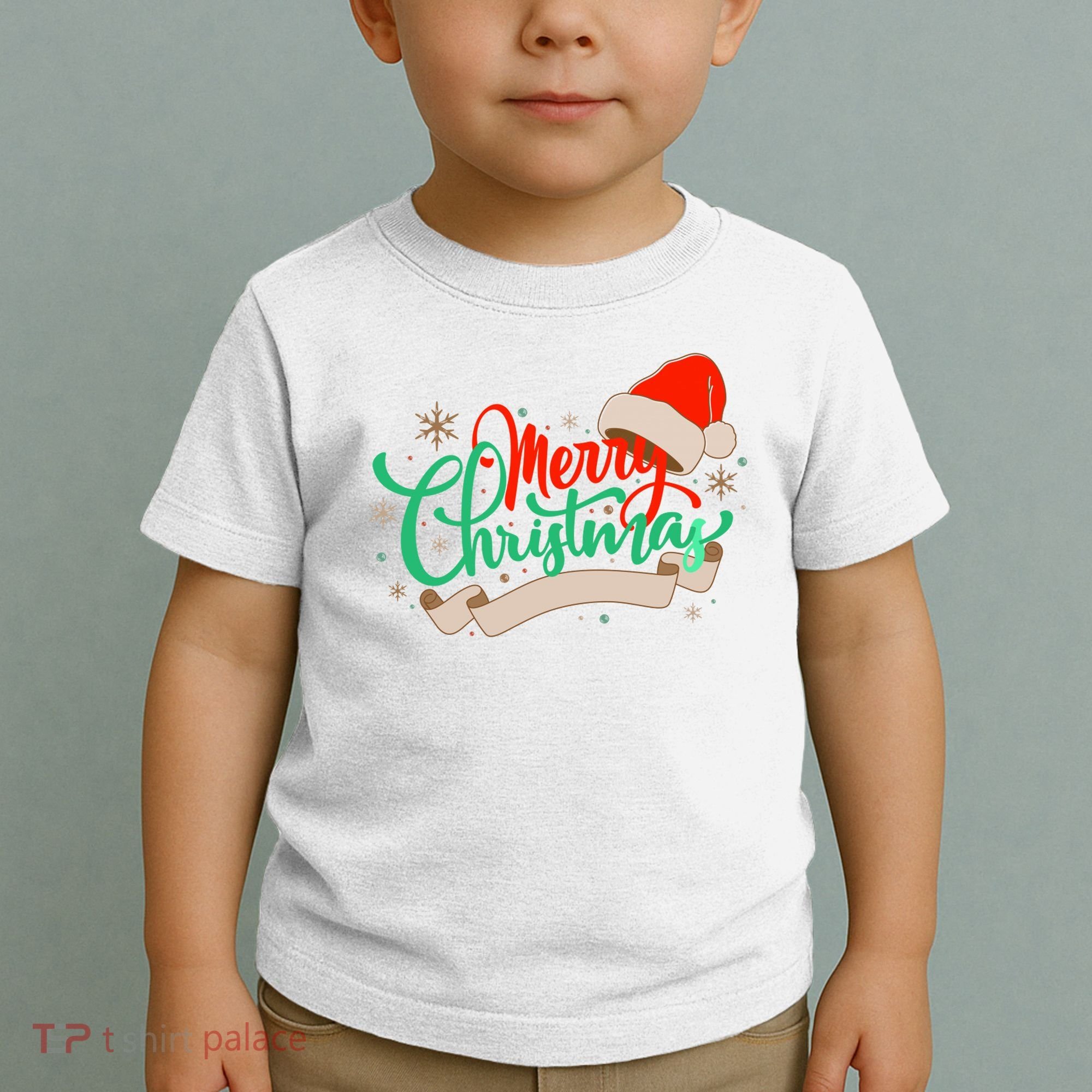Merry Christmas Holiday Santa Snowflake Toddler T-Shirt