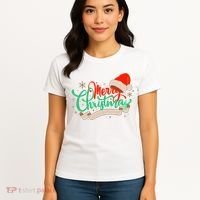 Merry Christmas Holiday Santa Snowflake Women's T-Shirt thumb 4