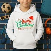 Merry Christmas Holiday Santa Snowflake Kids Hoodie thumb 2