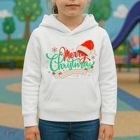 Merry Christmas Holiday Santa Snowflake Kids Hoodie thumb 3