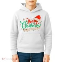 Merry Christmas Holiday Santa Snowflake Kids Hoodie thumb 4