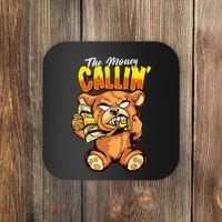 Money Calling Hip Hop Teddy Bear Gangster Rap Drip Swag Dope Coaster thumb 0