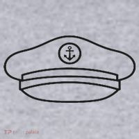 Minimalist Captain Hat Pocket Badge Icon Nautical Women's Sweatshirt thumb 2