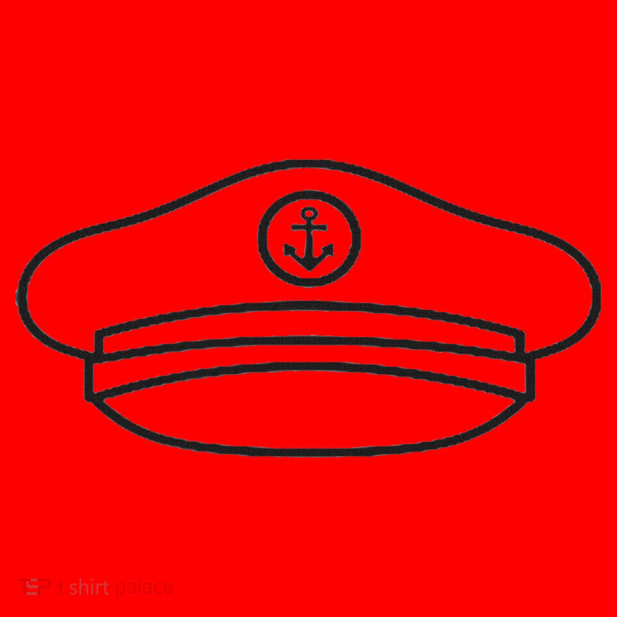Minimalist Captain Hat Pocket Badge Icon Nautical Santa Hat