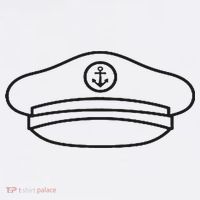 Minimalist Captain Hat Pocket Badge Icon Nautical Polo thumb 3