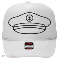 Minimalist Captain Hat Pocket Badge Icon Nautical Hat thumb 0