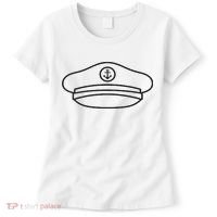 Minimalist Captain Hat Pocket Badge Icon Nautical Women's T-Shirt thumb 0