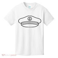 Minimalist Captain Hat Pocket Badge Icon Nautical Kids T-Shirt thumb 0