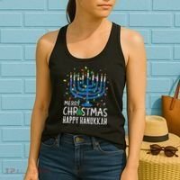 Merry Chrismukkah Happy Christmas Hanukkah Chanukah Jewish Women's Tank Top thumb 2