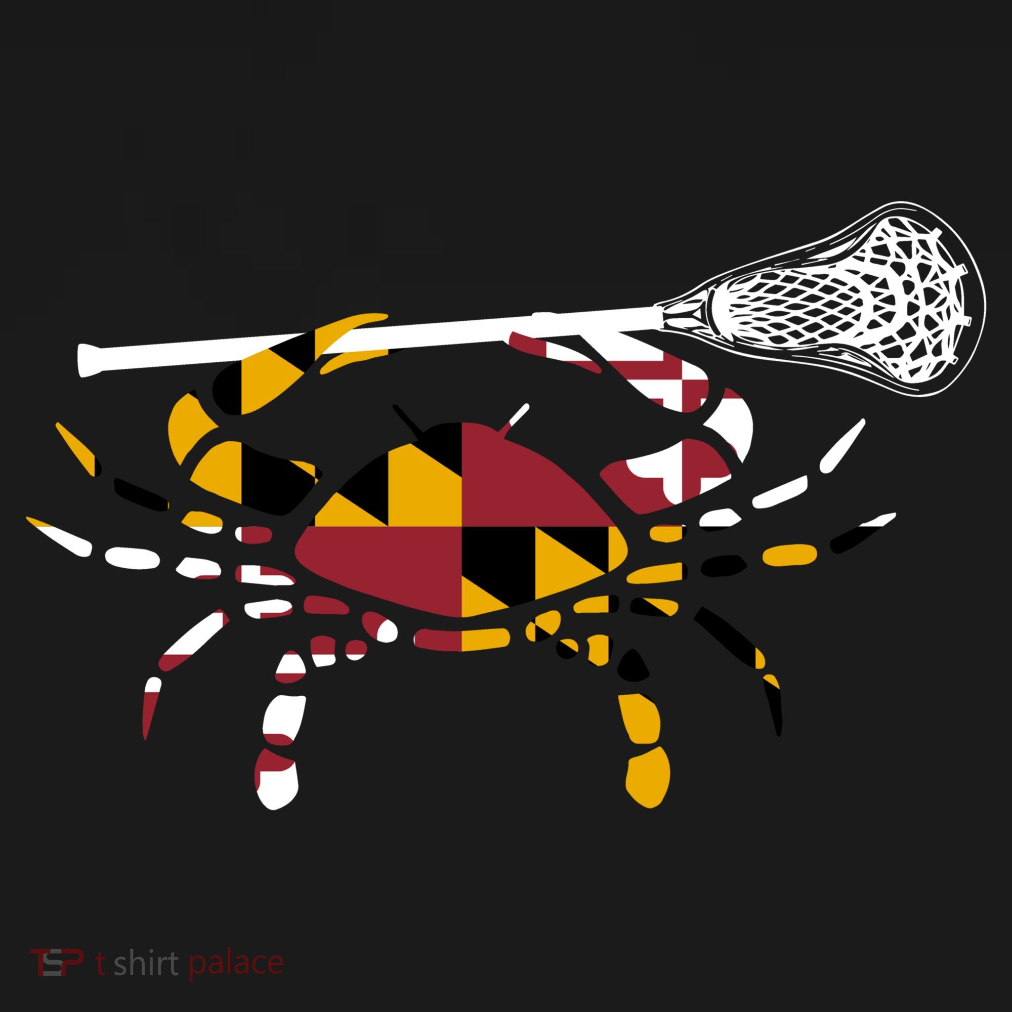 Maryland Crab Holding Lacrosse Stick Boys Girls Lax Funny Gift Women's Hoodie