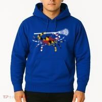 Maryland Crab Holding Lacrosse Stick Boys Girls Lax Funny Gift Hoodie thumb 2