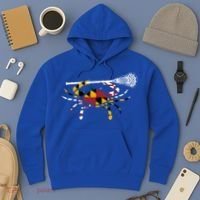 Maryland Crab Holding Lacrosse Stick Boys Girls Lax Funny Gift Hoodie thumb 3