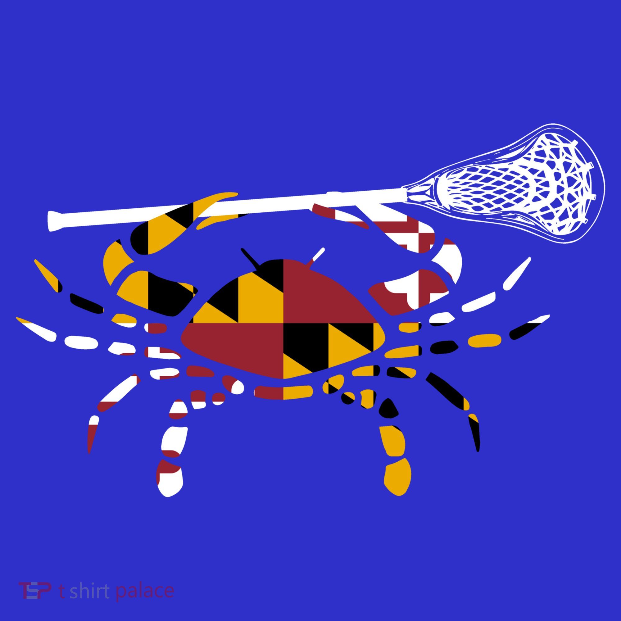 Maryland Crab Holding Lacrosse Stick Boys Girls Lax Funny Gift Hoodie