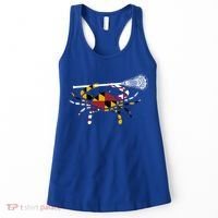 Maryland Crab Holding Lacrosse Stick Boys Girls Lax Funny Gift Women's Tank Top thumb 0
