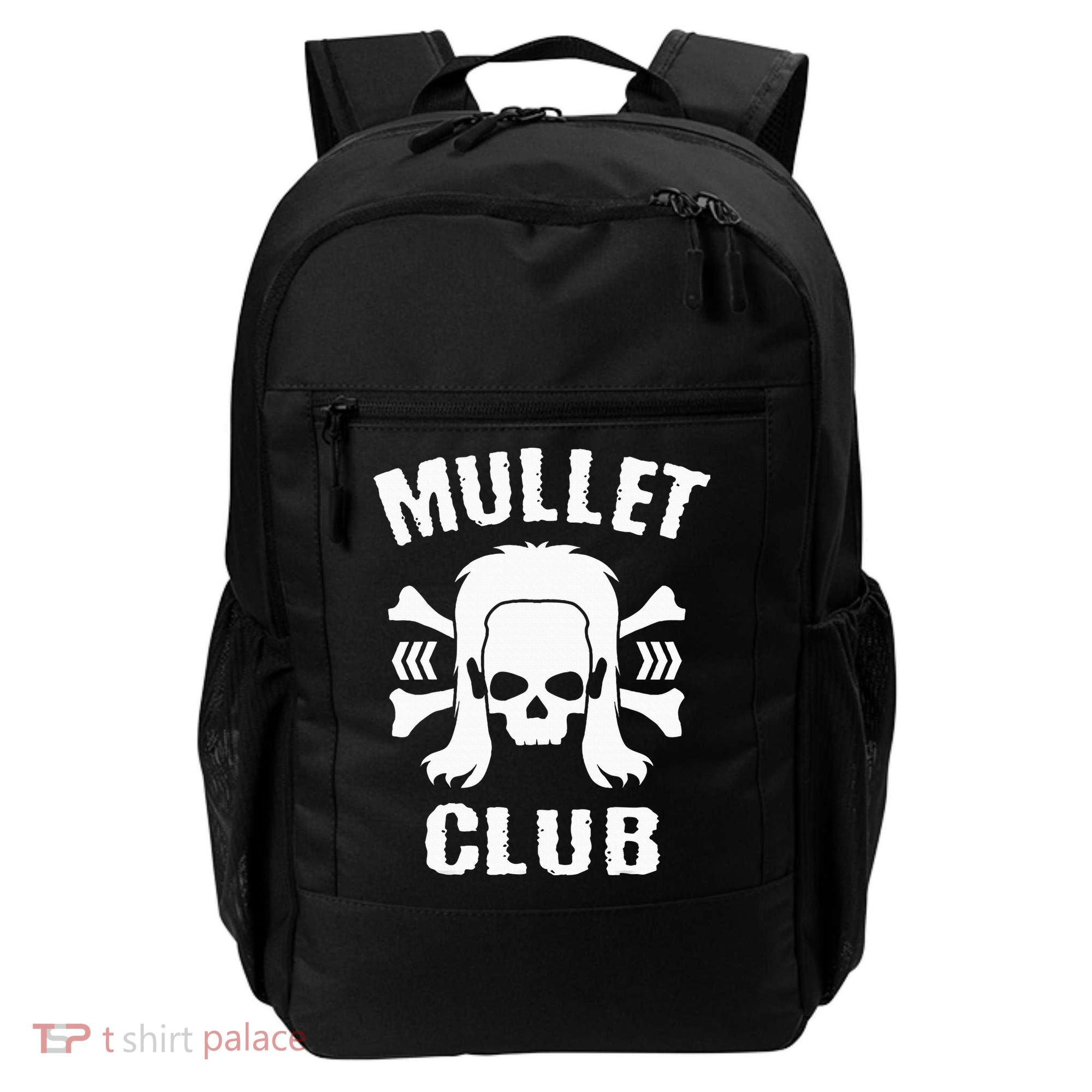 Mullet Club Hairstyle Bones Skull Backpack