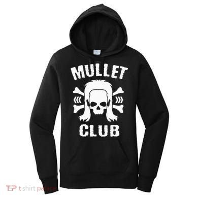 Mullet Club Hairstyle Bones Skull Women's Hoodie