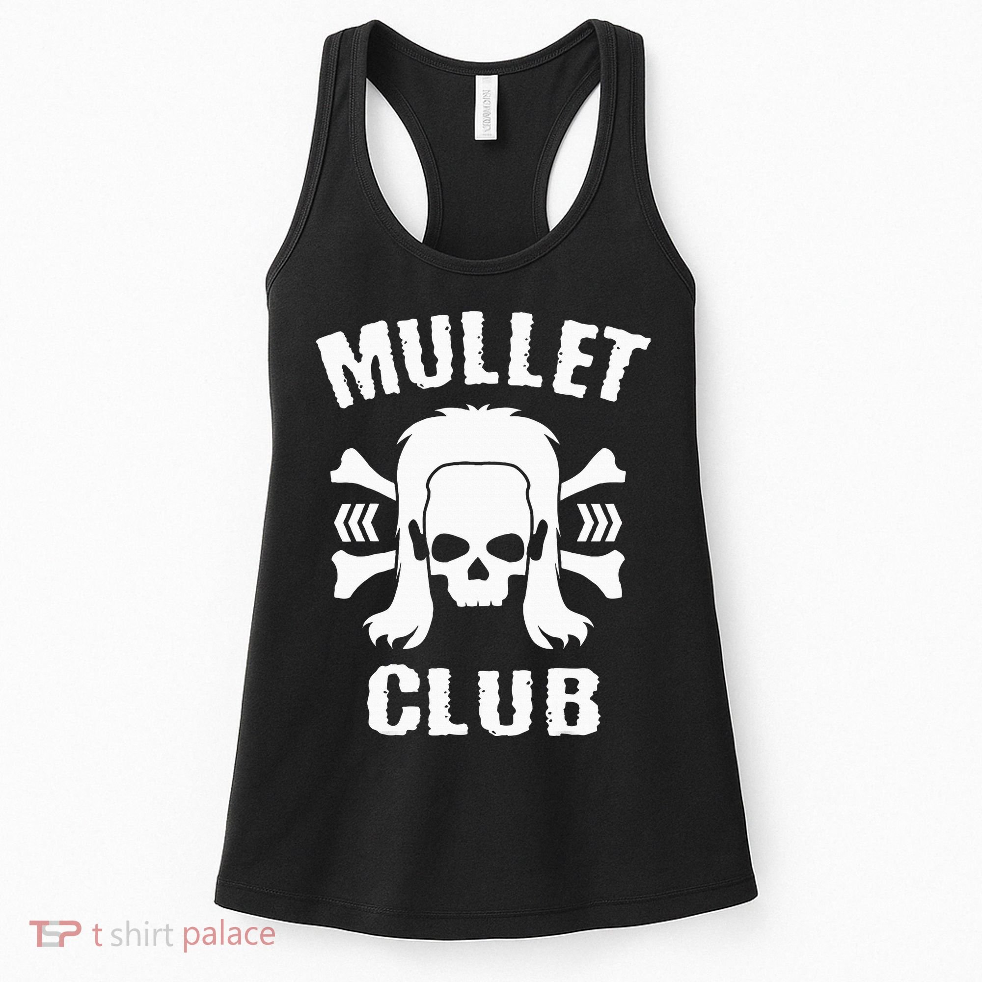 Mullet Club Hairstyle Bones Skull Women's Tank Top