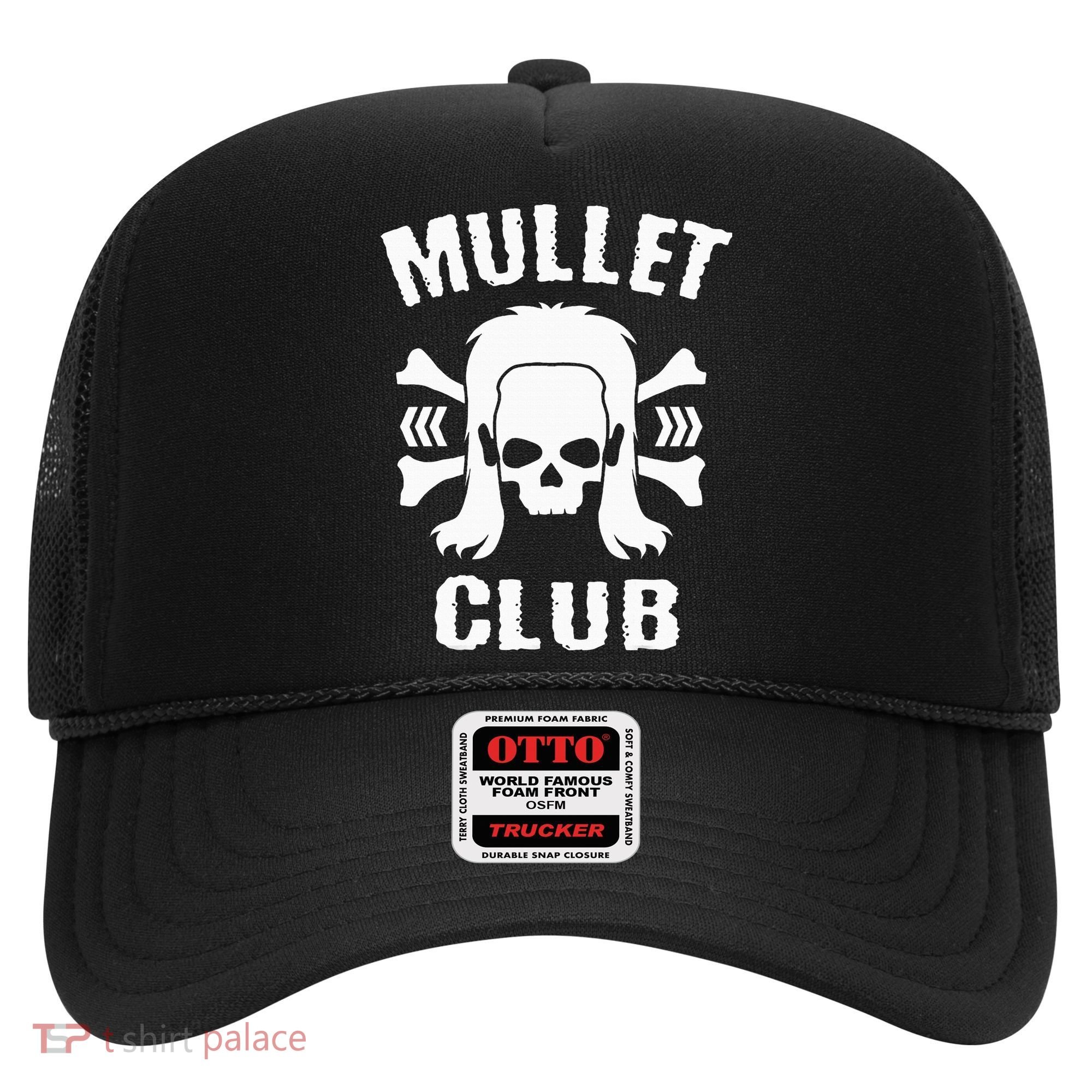 Mullet Club Hairstyle Bones Skull Hat