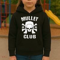 Mullet Club Hairstyle Bones Skull Kids Hoodie thumb 3