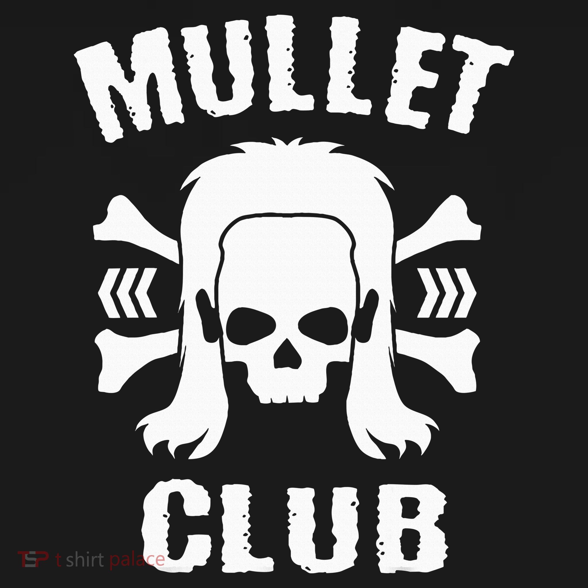 Mullet Club Hairstyle Bones Skull Kids T-Shirt
