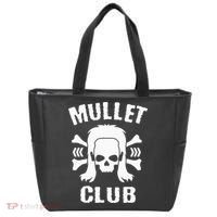 Mullet Club Hairstyle Bones Skull Tote Bag thumb 0