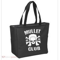 Mullet Club Hairstyle Bones Skull Tote Bag thumb 2